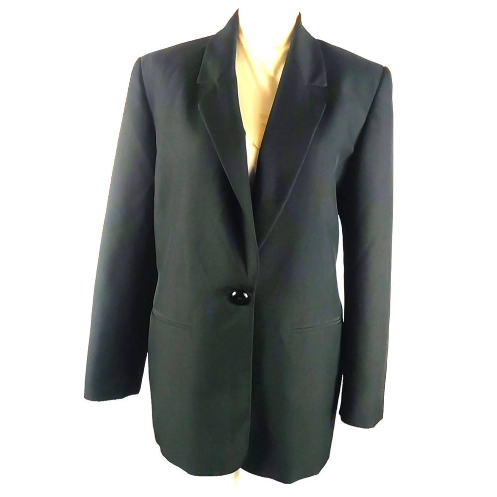 Liz Baker Essentials Women's Blazer Size 10 Black Classic Career Business